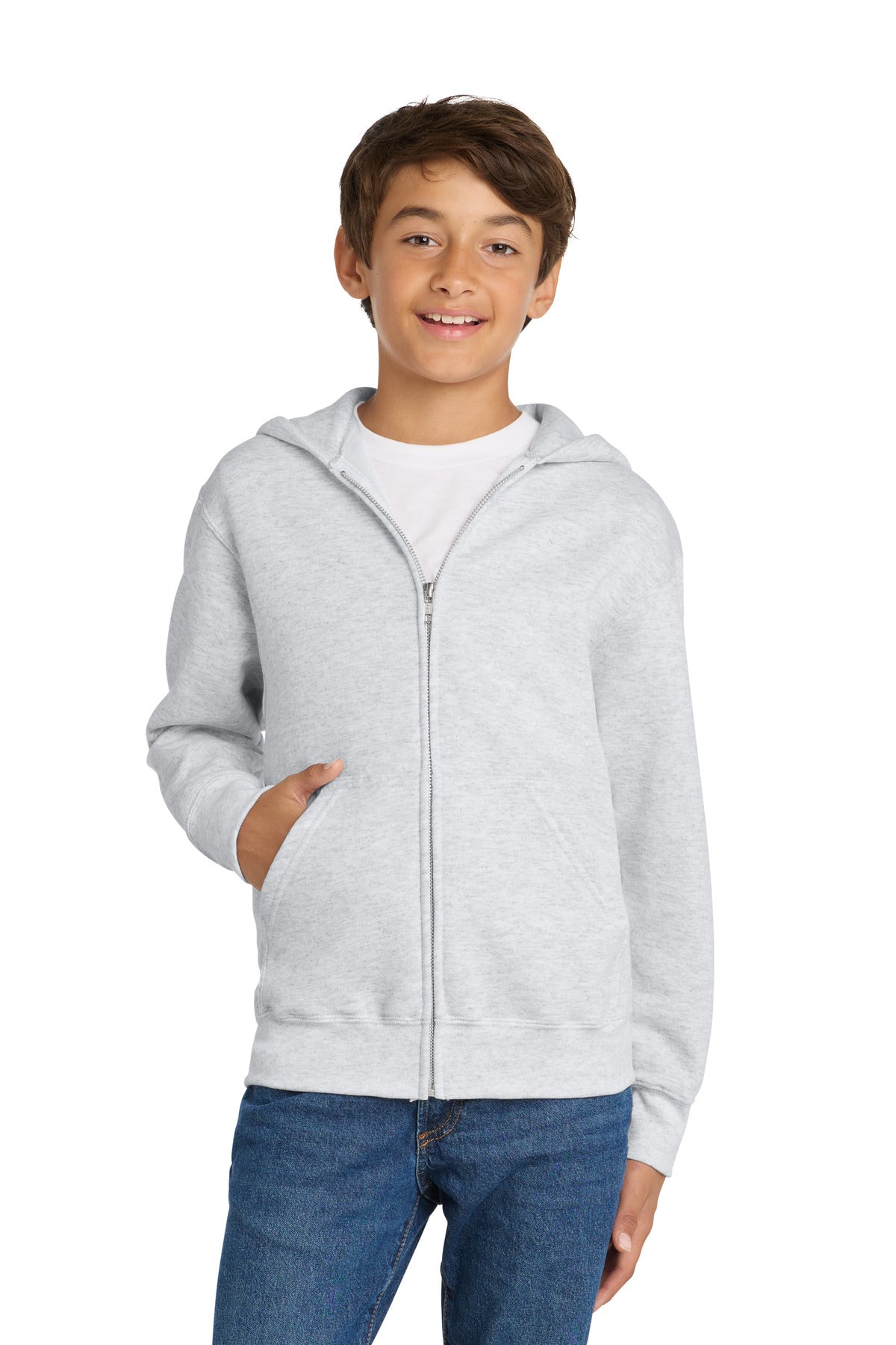 Custom Ash Youth Core Fleece Full-Zip Hoodie PC78YZH, personalized by SanCanDo Swag in Argyle, TX