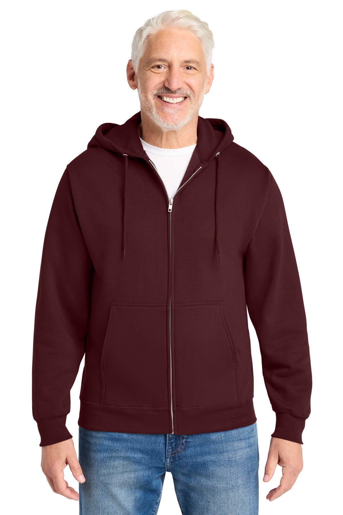 Custom Maroon Core Fleece Full-Zip Hoodie PC78ZH, personalized by SanCanDo Swag in Argyle, TX
