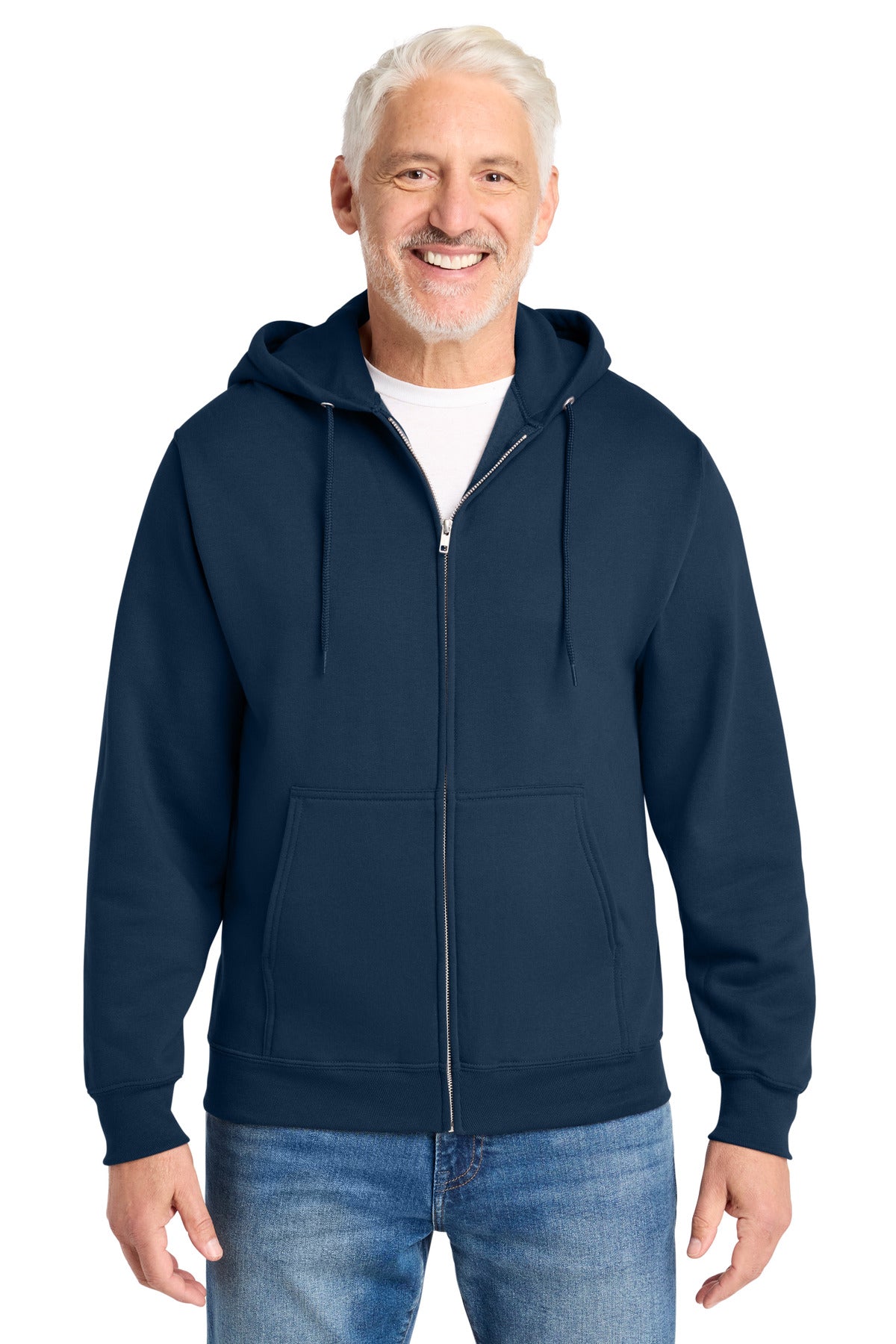 Custom Navy Core Fleece Full-Zip Hoodie PC78ZH, personalized by SanCanDo Swag in Argyle, TX