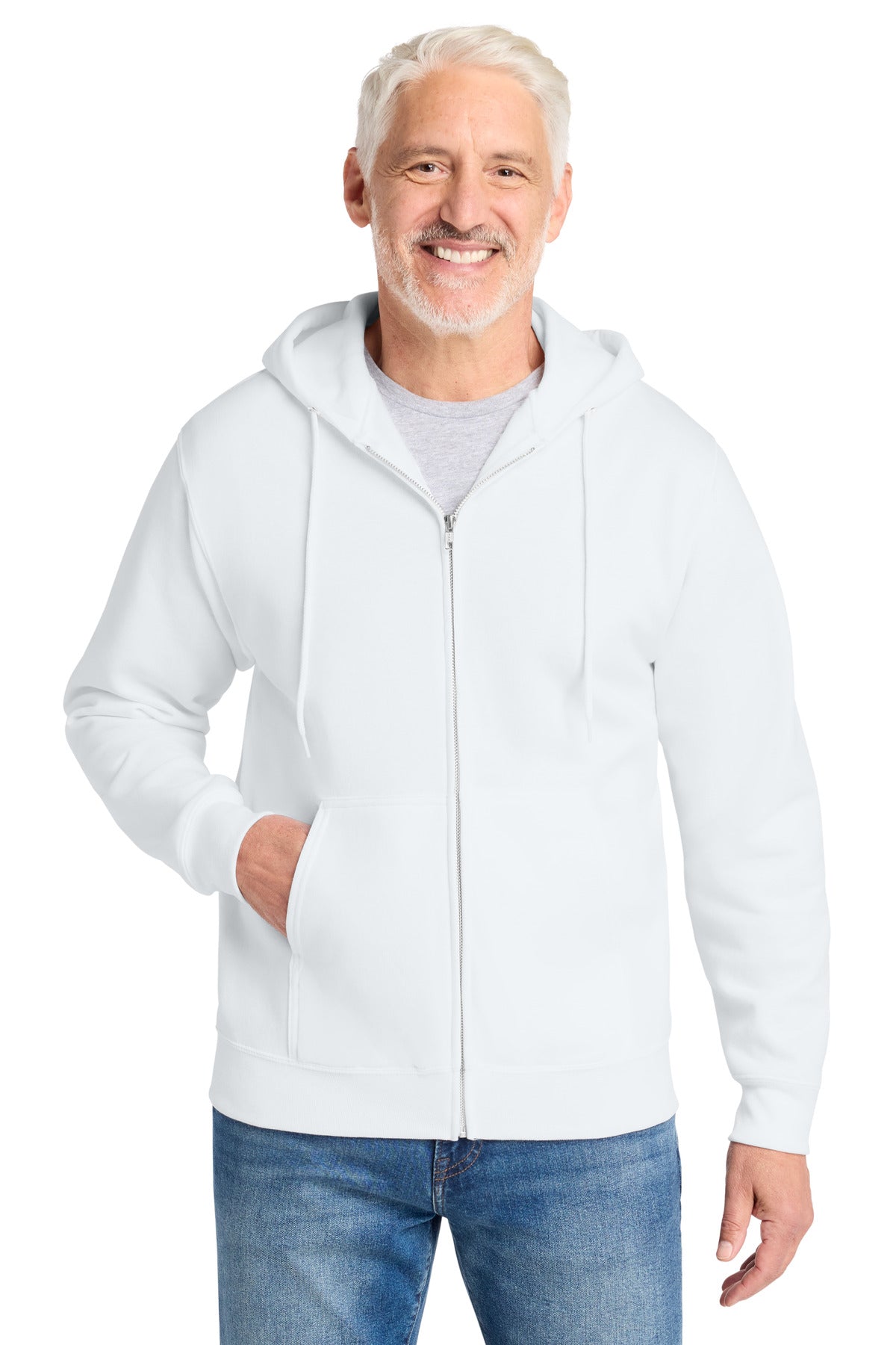 Custom White Core Fleece Full-Zip Hoodie PC78ZH, personalized by SanCanDo Swag in Argyle, TX