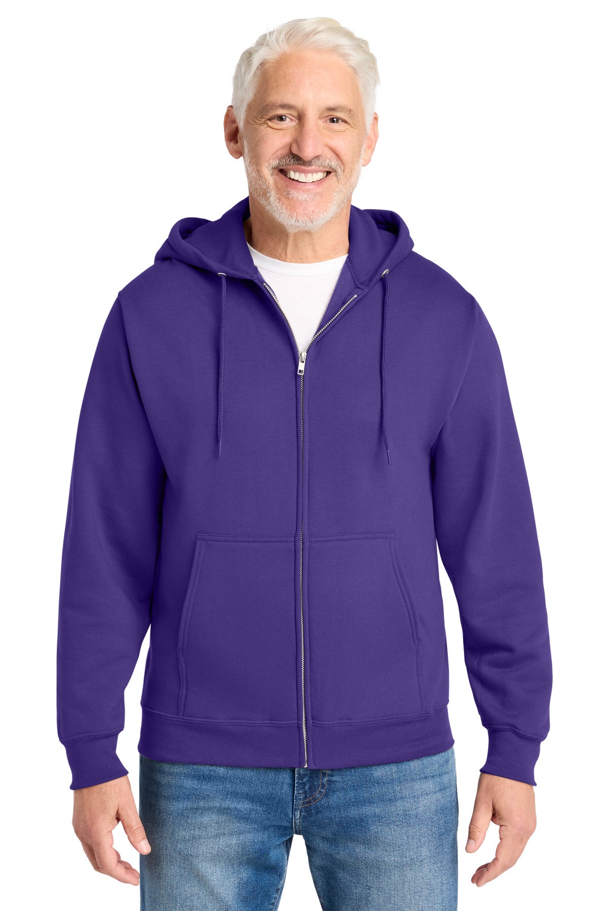 Custom Purple Core Fleece Full-Zip Hoodie PC78ZH, personalized by SanCanDo Swag in Argyle, TX