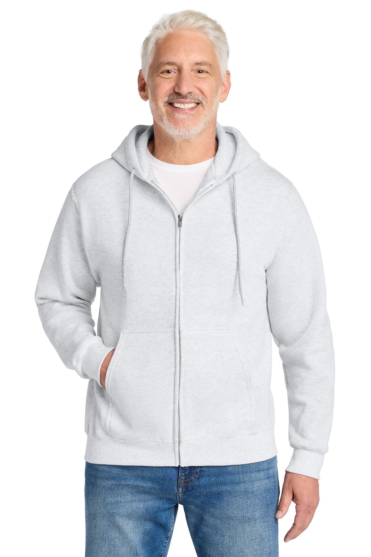 Custom Ash Core Fleece Full-Zip Hoodie PC78ZH, personalized by SanCanDo Swag in Argyle, TX
