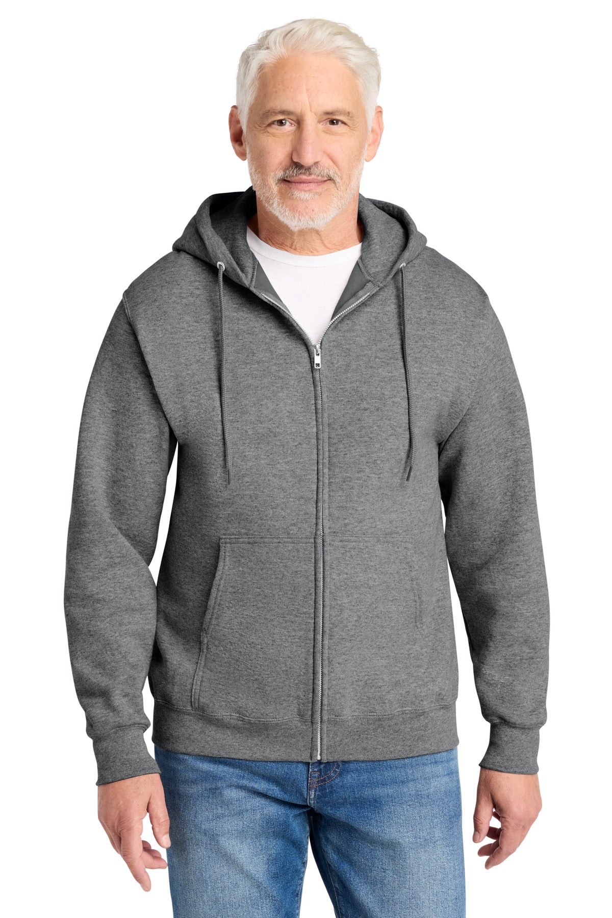 Custom Graphite Heather Core Fleece Full-Zip Hoodie PC78ZH, personalized by SanCanDo Swag in Argyle, TX