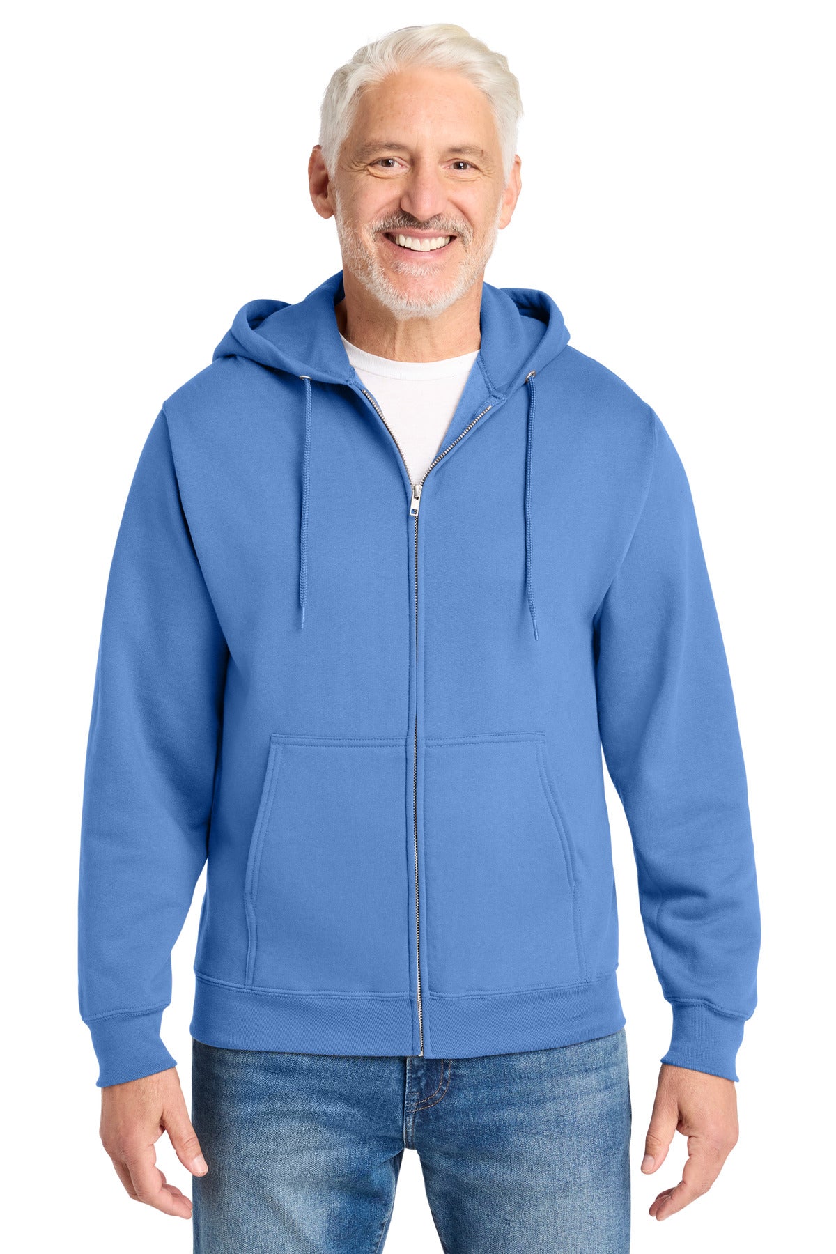 Custom Carolina Blue Core Fleece Full-Zip Hoodie PC78ZH, personalized by SanCanDo Swag in Argyle, TX