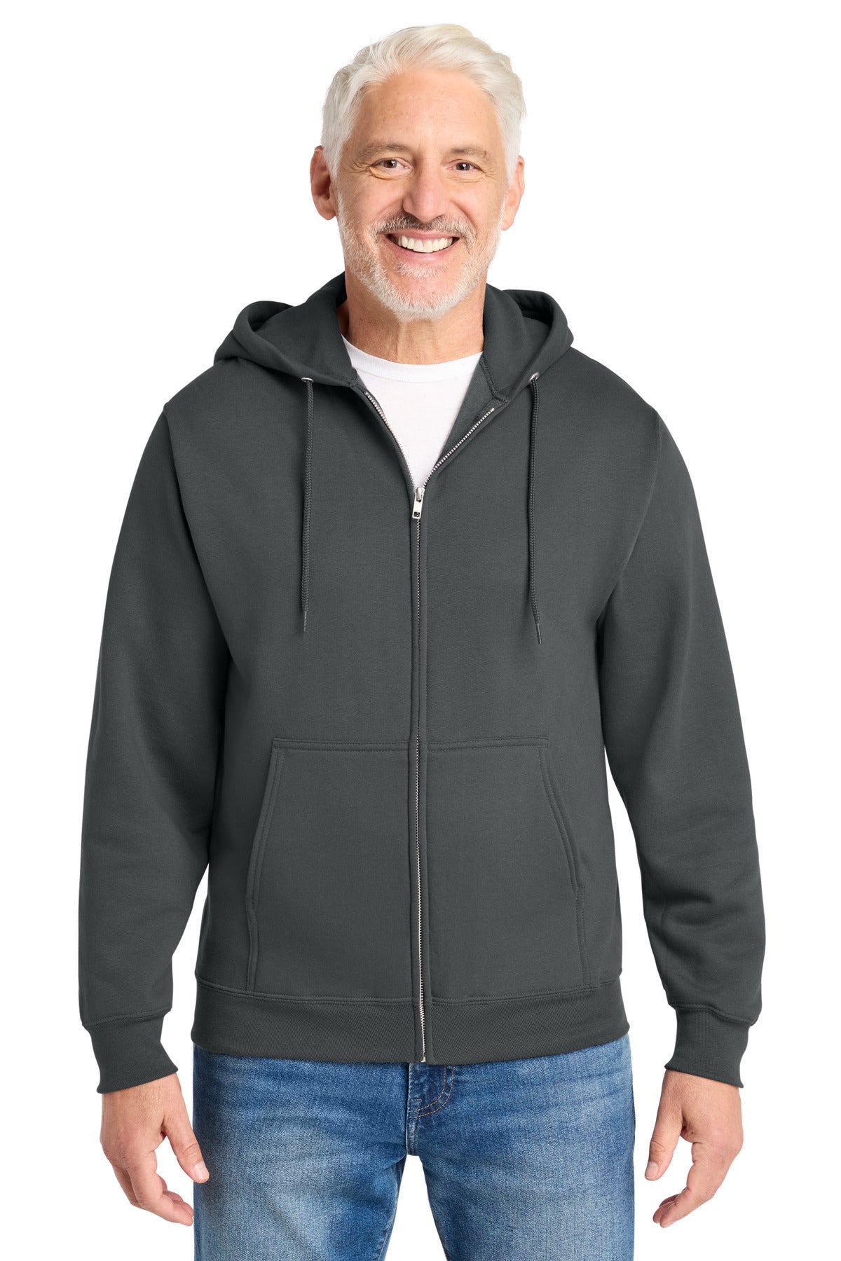 Custom Charcoal Core Fleece Full-Zip Hoodie PC78ZH, personalized by SanCanDo Swag in Argyle, TX
