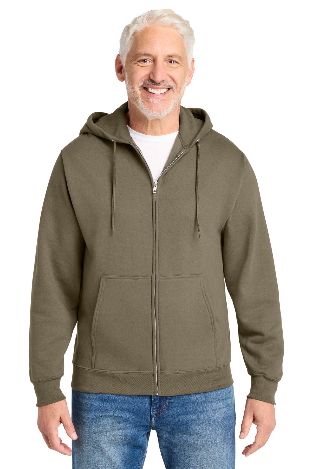 Custom Coyote Brown Core Fleece Full-Zip Hoodie PC78ZH, personalized by SanCanDo Swag in Argyle, TX