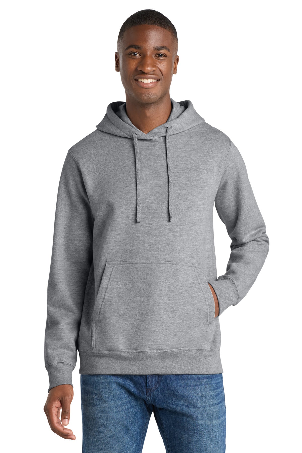 Custom Athletic Heather Fan Favorite Fleece Hoodie PC850H, personalized by SanCanDo Swag in Argyle, TX