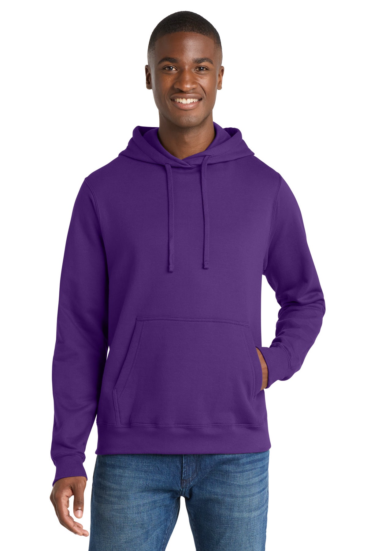Custom Team Purple Fan Favorite Fleece Hoodie PC850H, personalized by SanCanDo Swag in Argyle, TX