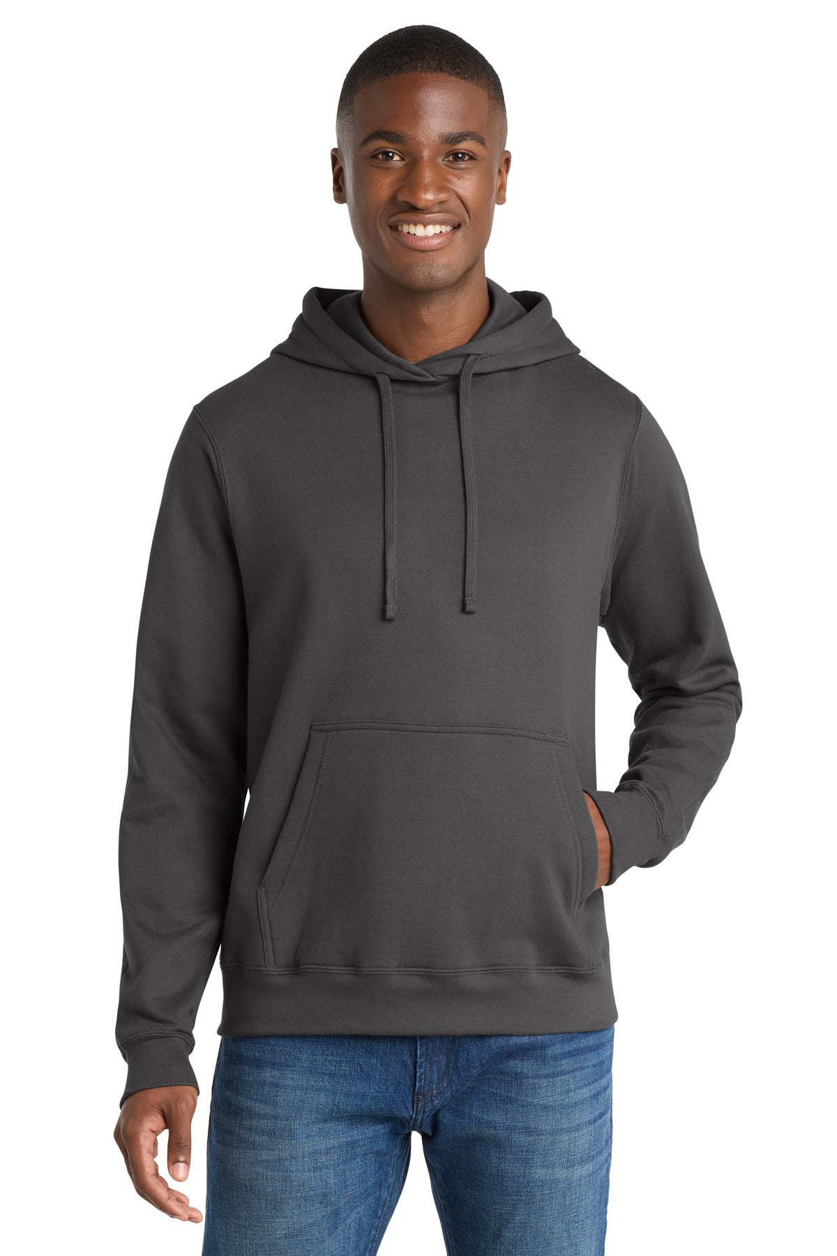 Custom Charcoal Fan Favorite Fleece Hoodie PC850H, personalized by SanCanDo Swag in Argyle, TX