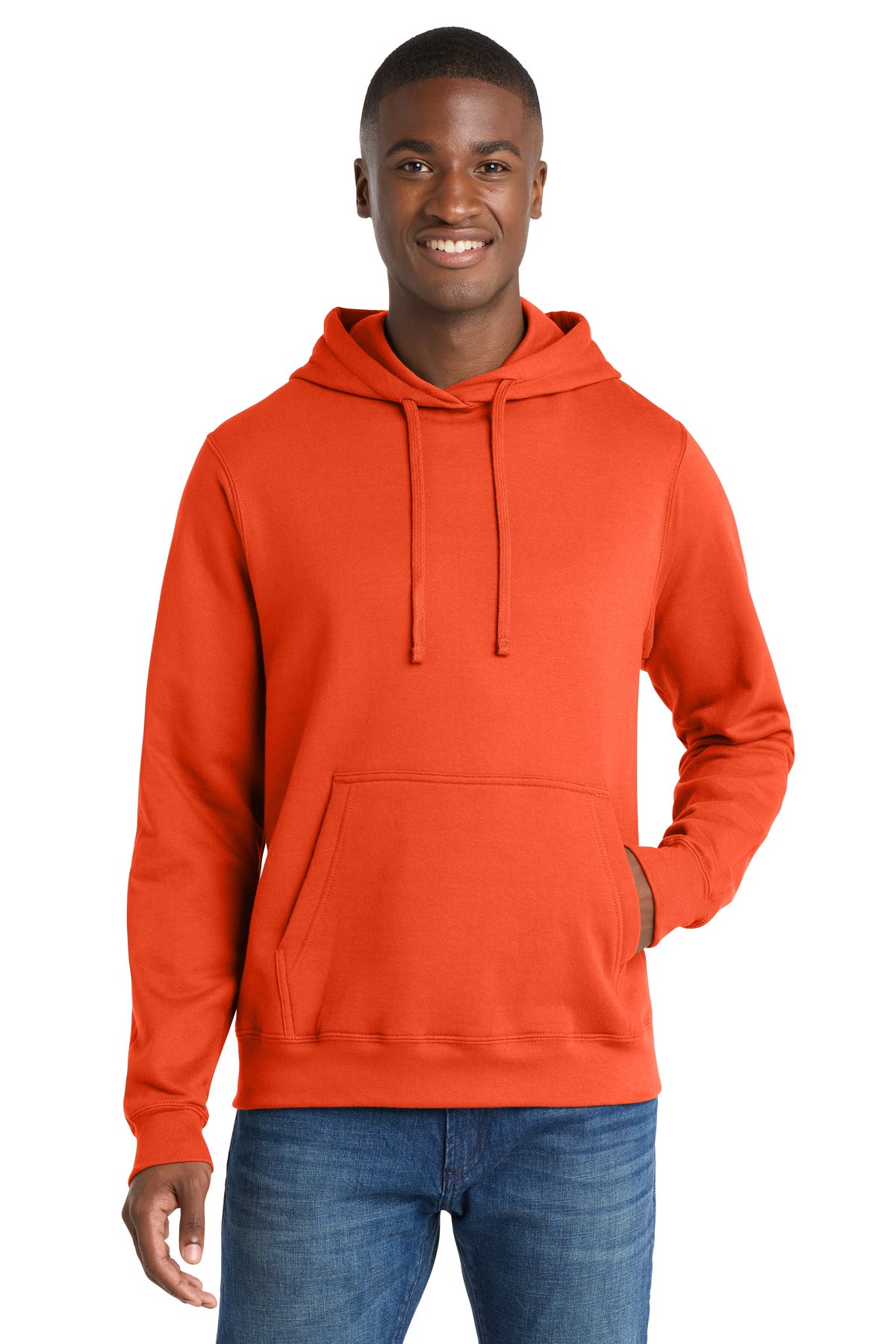 Custom Orange Fan Favorite Fleece Hoodie PC850H, personalized by SanCanDo Swag in Argyle, TX