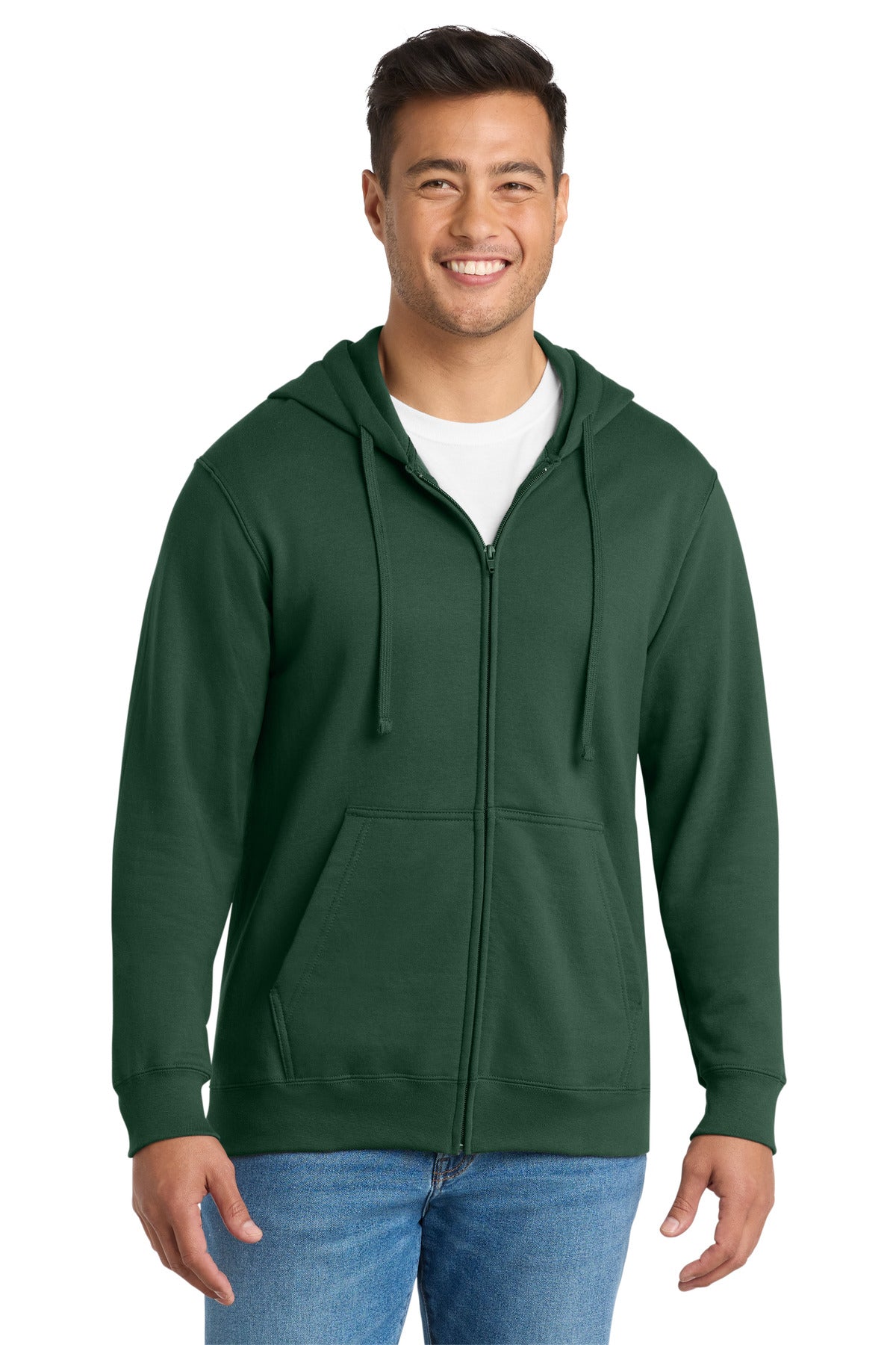 Custom Forest Green Fan Favorite Fleece Full-Zip Hoodie PC850ZH, personalized by SanCanDo Swag in Argyle, TX