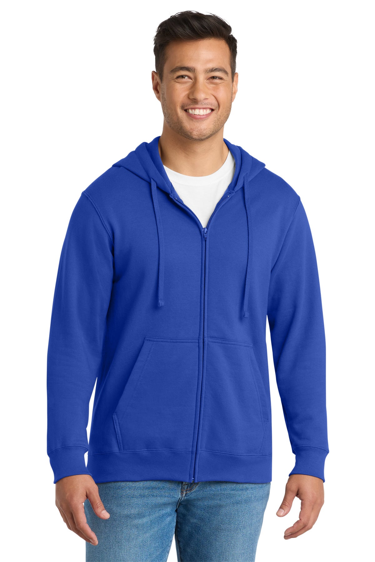 Custom True Royal Fan Favorite Fleece Full-Zip Hoodie PC850ZH, personalized by SanCanDo Swag in Argyle, TX