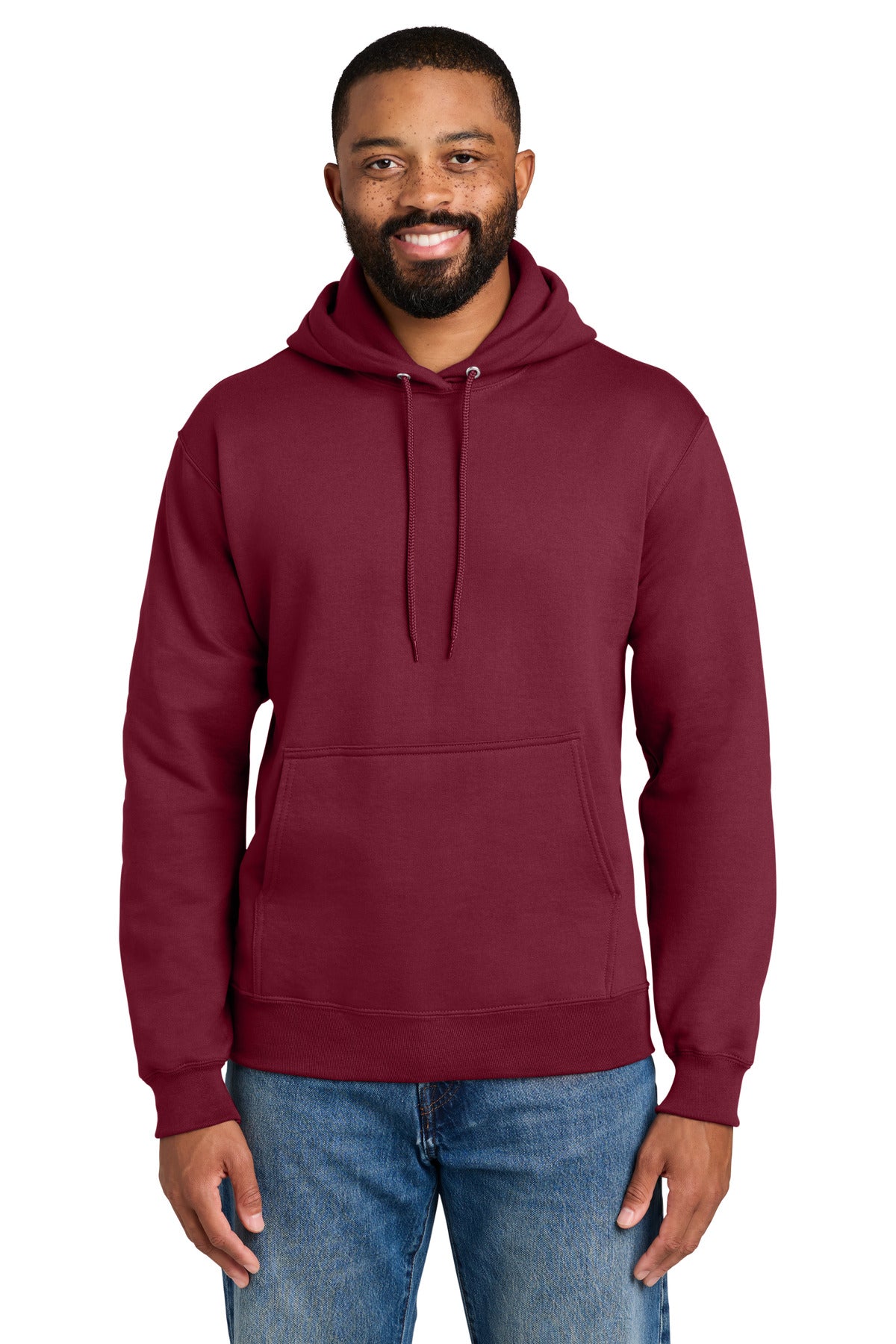 Custom Cardinal Essential Fleece Hoodie PC90H, personalized by SanCanDo Swag in Argyle, TX