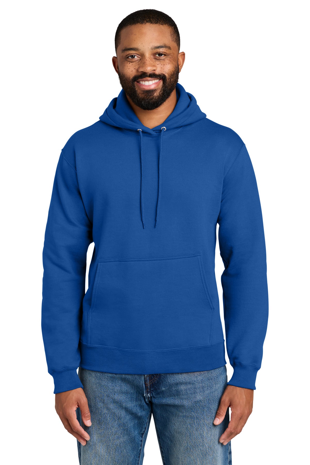 Custom Royal Tall Essential Fleece Hoodie PC90HT, personalized by SanCanDo Swag in Argyle, TX