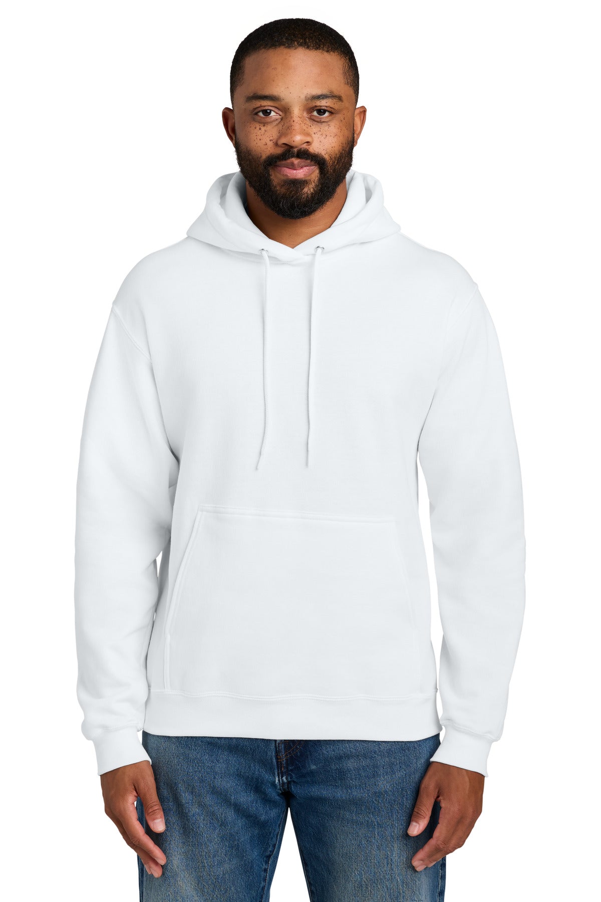 Custom White Tall Essential Fleece Hoodie PC90HT, personalized by SanCanDo Swag in Argyle, TX