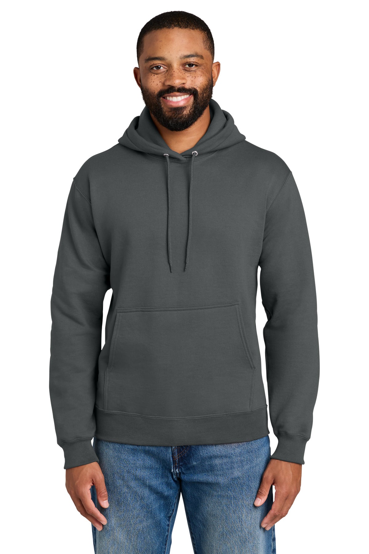 Custom Charcoal Tall Essential Fleece Hoodie PC90HT, personalized by SanCanDo Swag in Argyle, TX