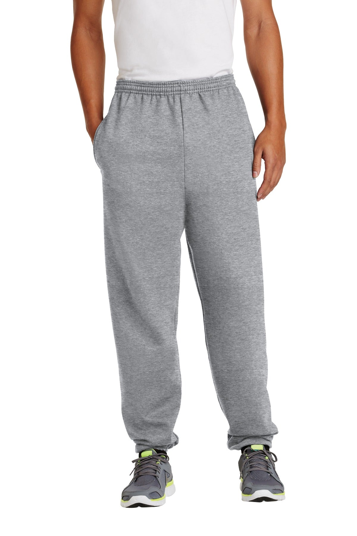 Custom Athletic Heather Essential Fleece Sweatpant with Pockets PC90P, personalized by SanCanDo Swag in Argyle, TX