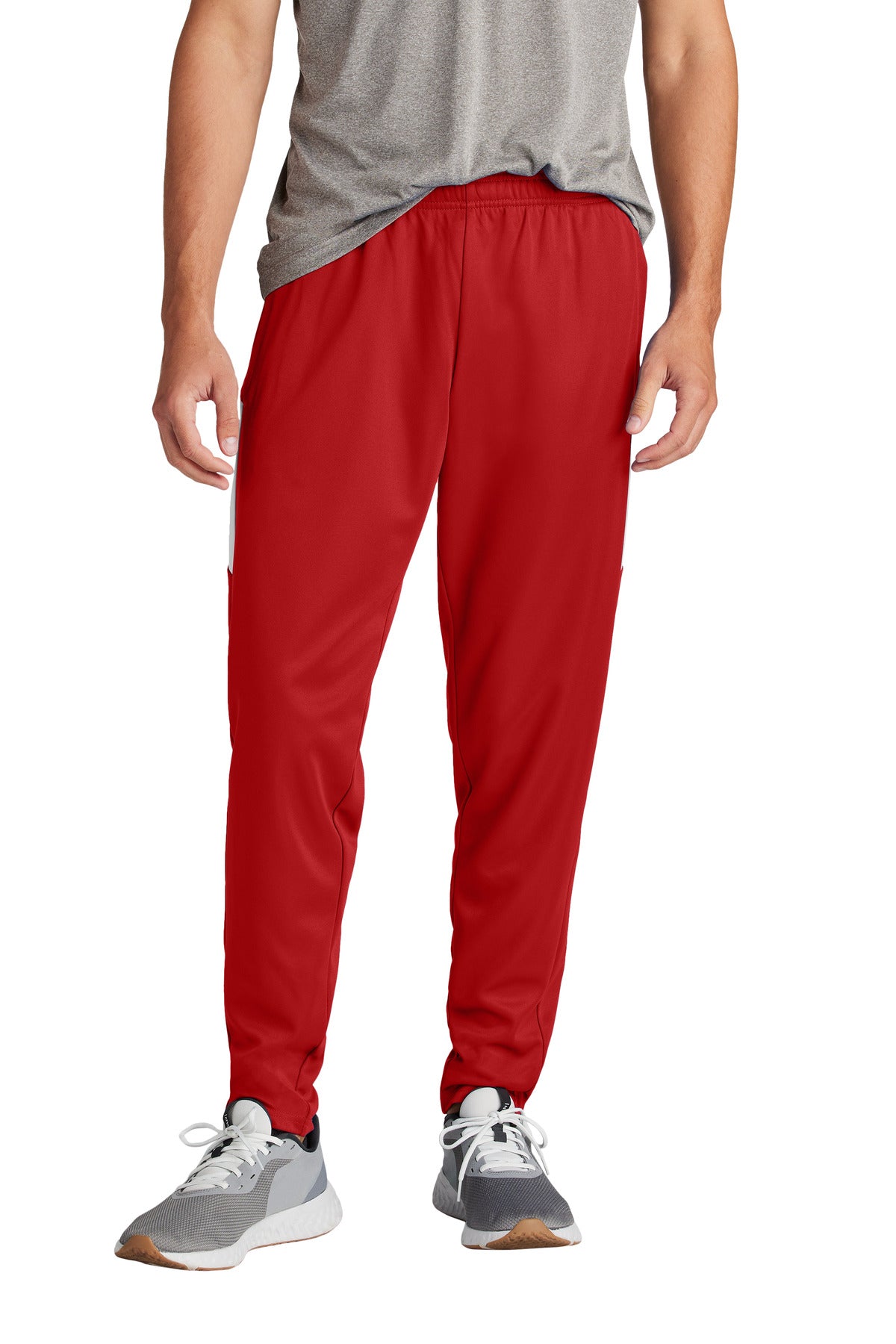 Custom Deep Red/ White Travel Pant PST800, personalized by SanCanDo Swag in Argyle, TX