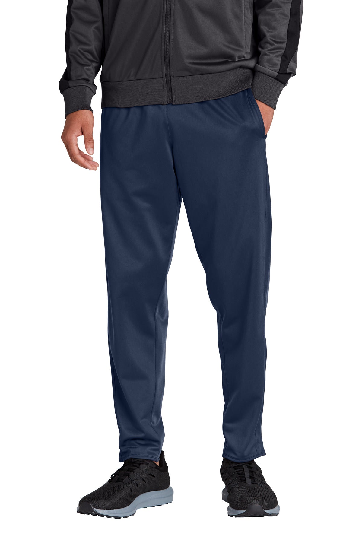 Custom True Navy Tricot Track Jogger PST95, personalized by SanCanDo Swag in Argyle, TX