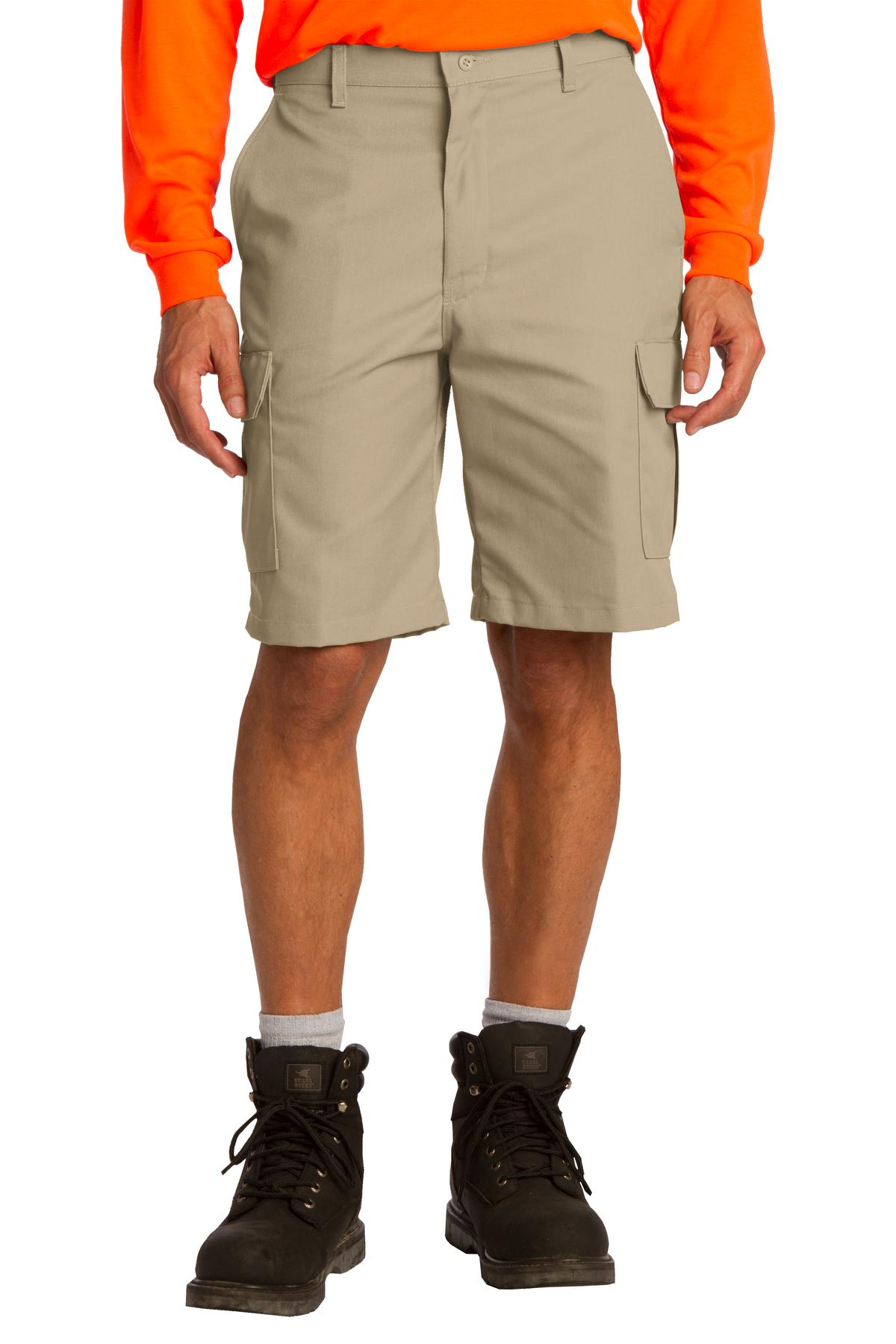 Custom Khaki Industrial Cargo Short PT66, personalized by SanCanDo Swag in Argyle, TX