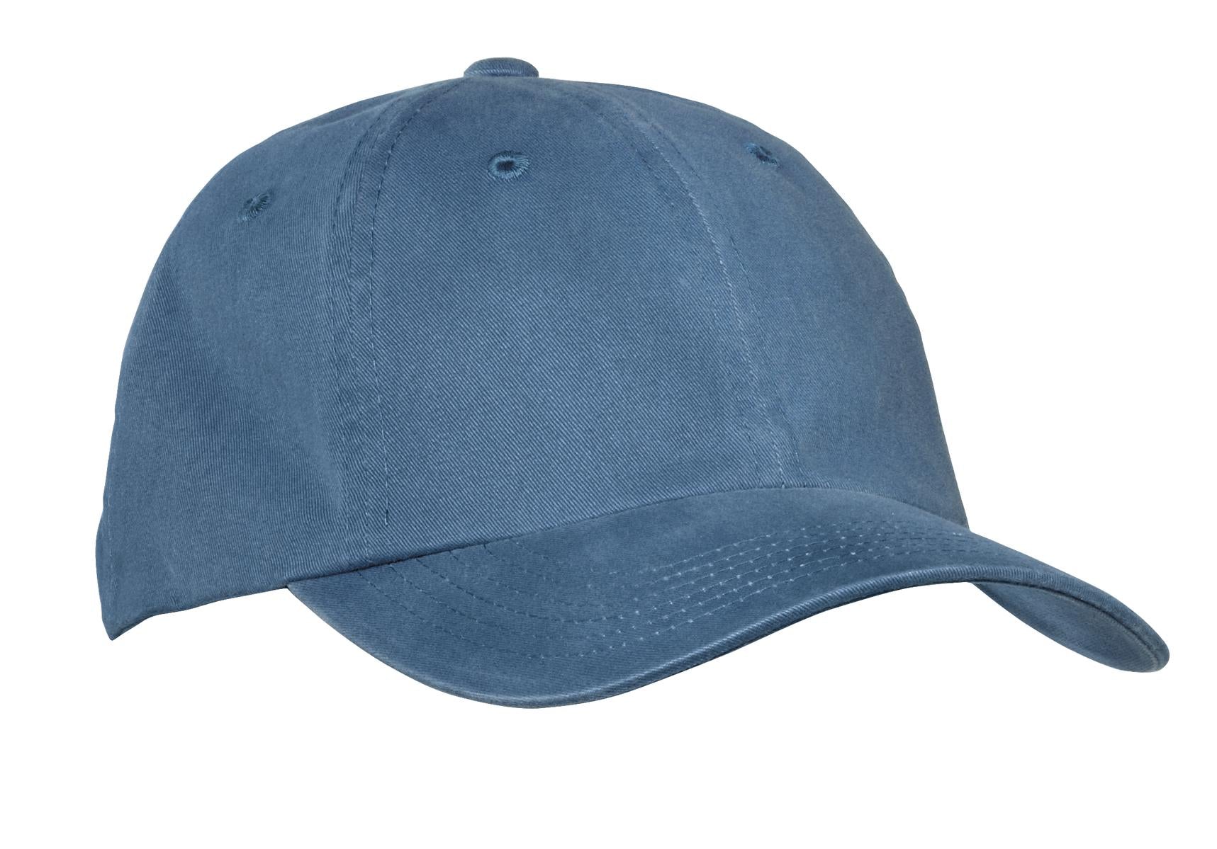 Custom Steel Blue Garment-Washed Cap PWU, personalized by SanCanDo Swag in Argyle, TX