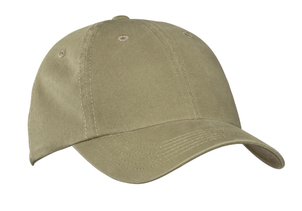 Custom Khaki Garment-Washed Cap PWU, personalized by SanCanDo Swag in Argyle, TX