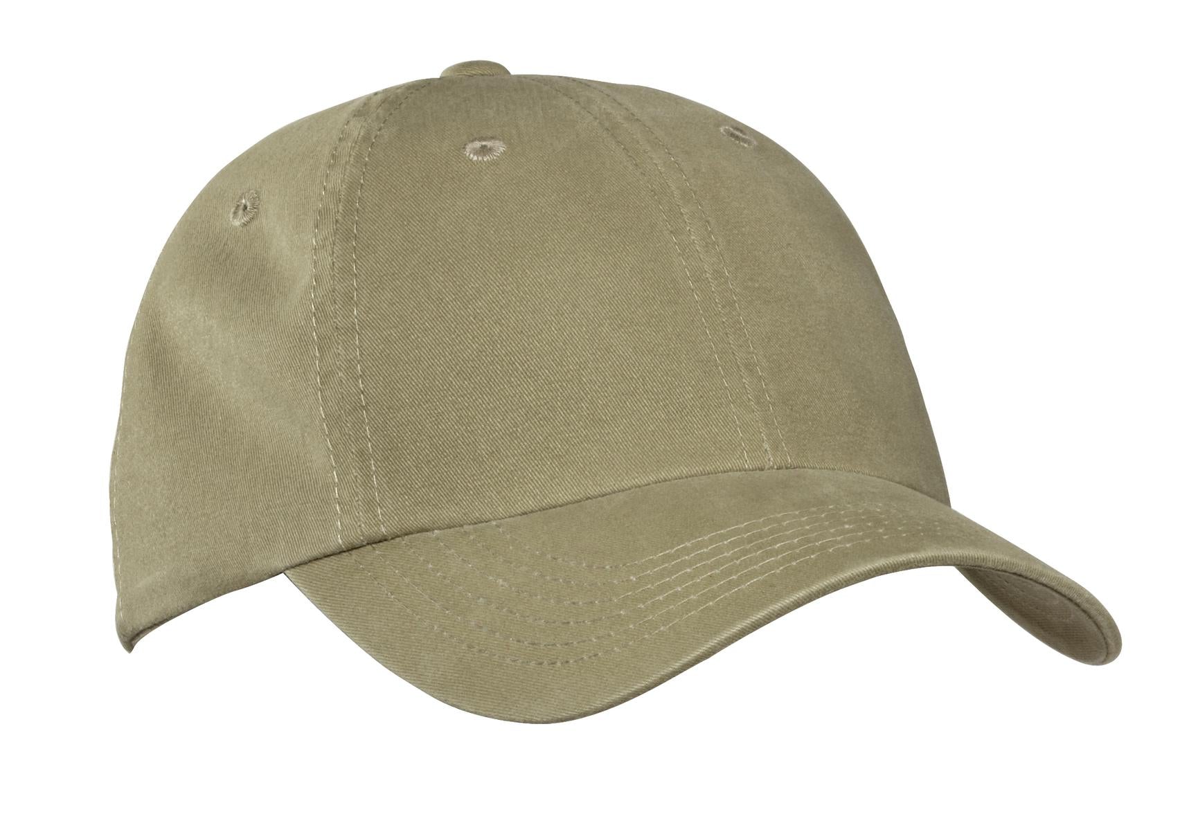 Custom Khaki Garment-Washed Cap PWU, personalized by SanCanDo Swag in Argyle, TX