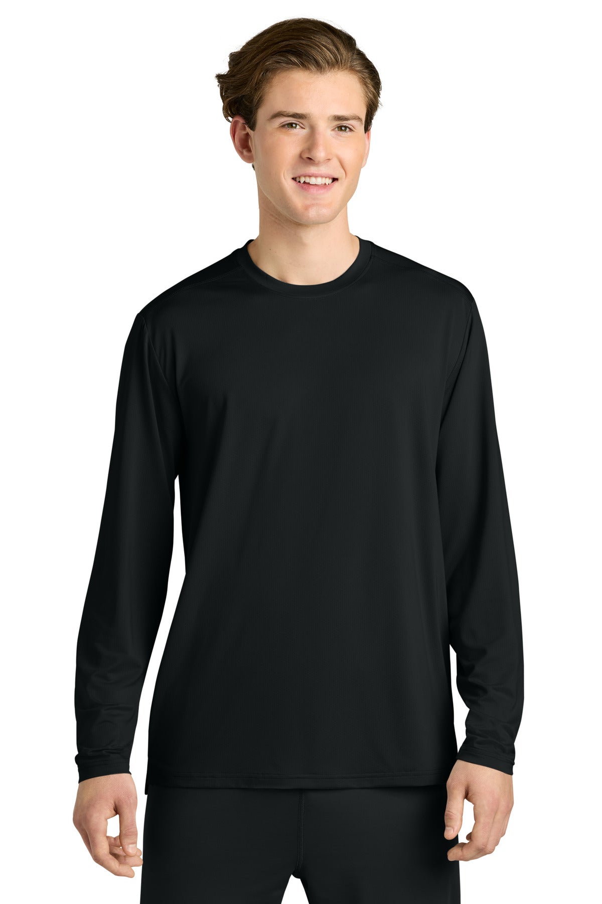 Custom Black Clutch Long Sleeve Tee RA7110LS, personalized by SanCanDo Swag in Argyle, TX