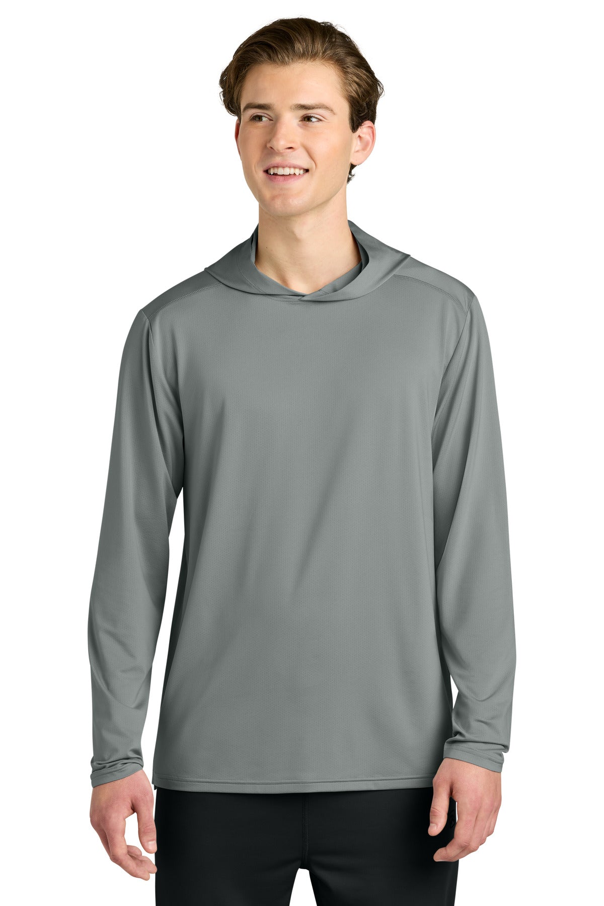 Custom Grey Clutch Long Sleeve Hoodie RA7110LSH, personalized by SanCanDo Swag in Argyle, TX