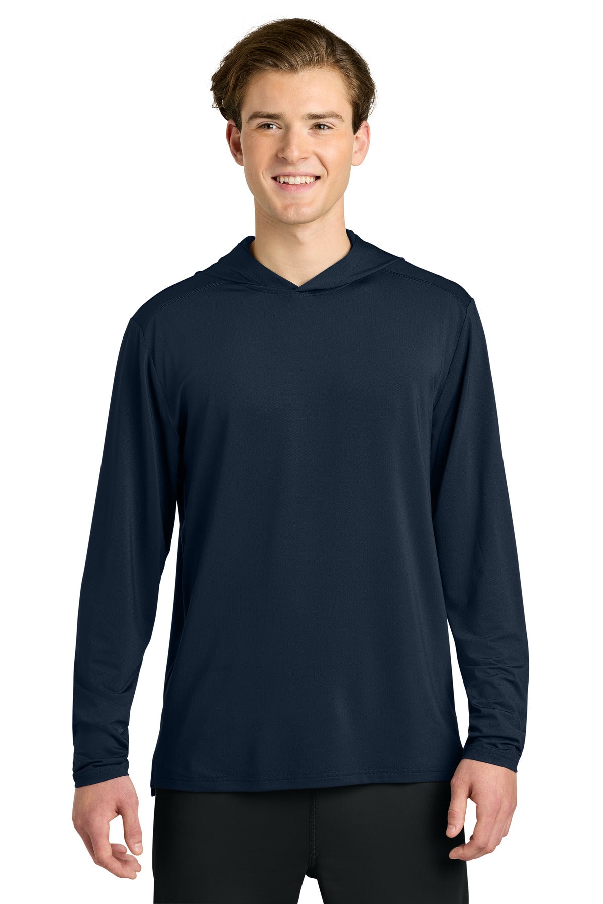 Custom Navy Clutch Long Sleeve Hoodie RA7110LSH, personalized by SanCanDo Swag in Argyle, TX