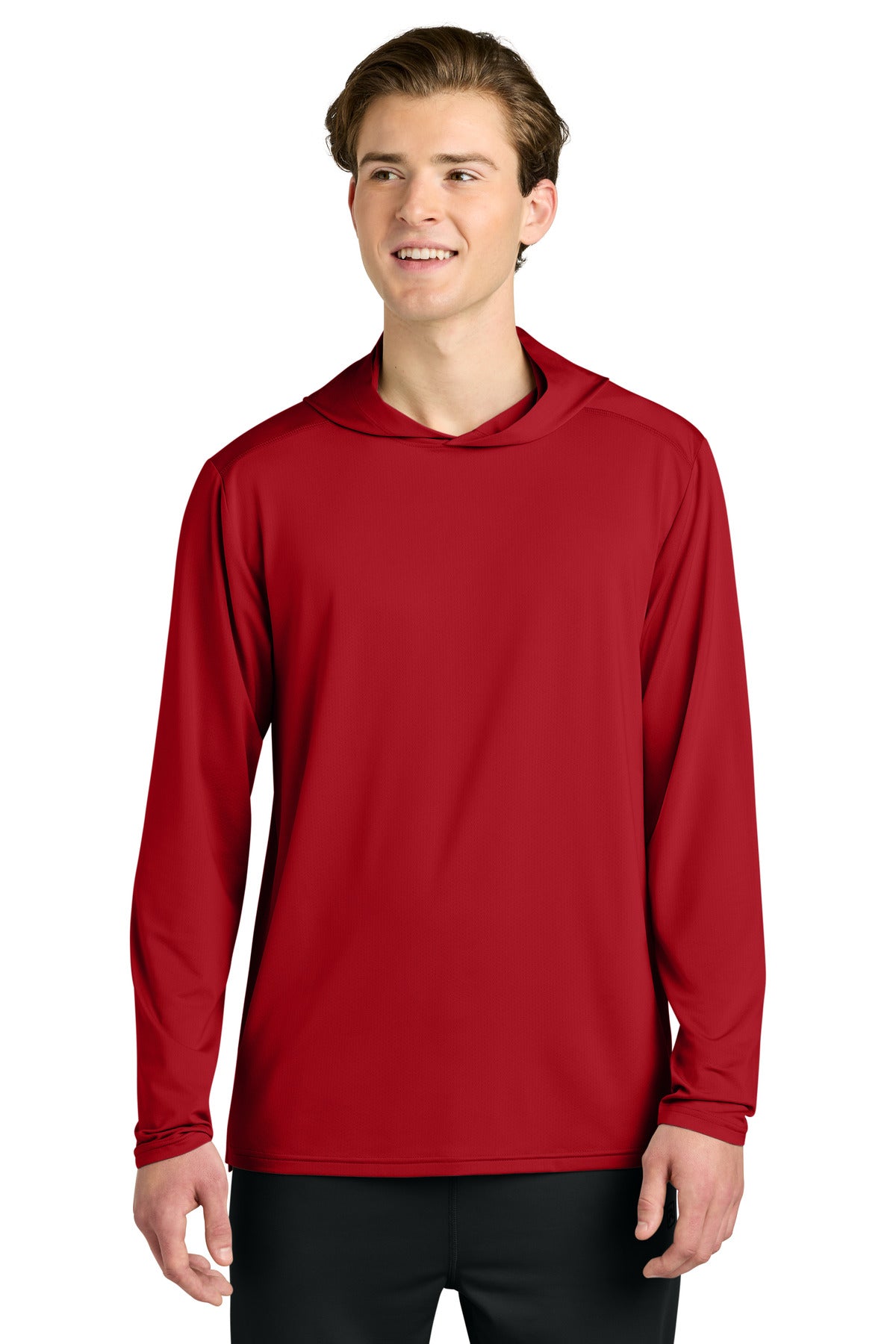 Custom Red Clutch Long Sleeve Hoodie RA7110LSH, personalized by SanCanDo Swag in Argyle, TX
