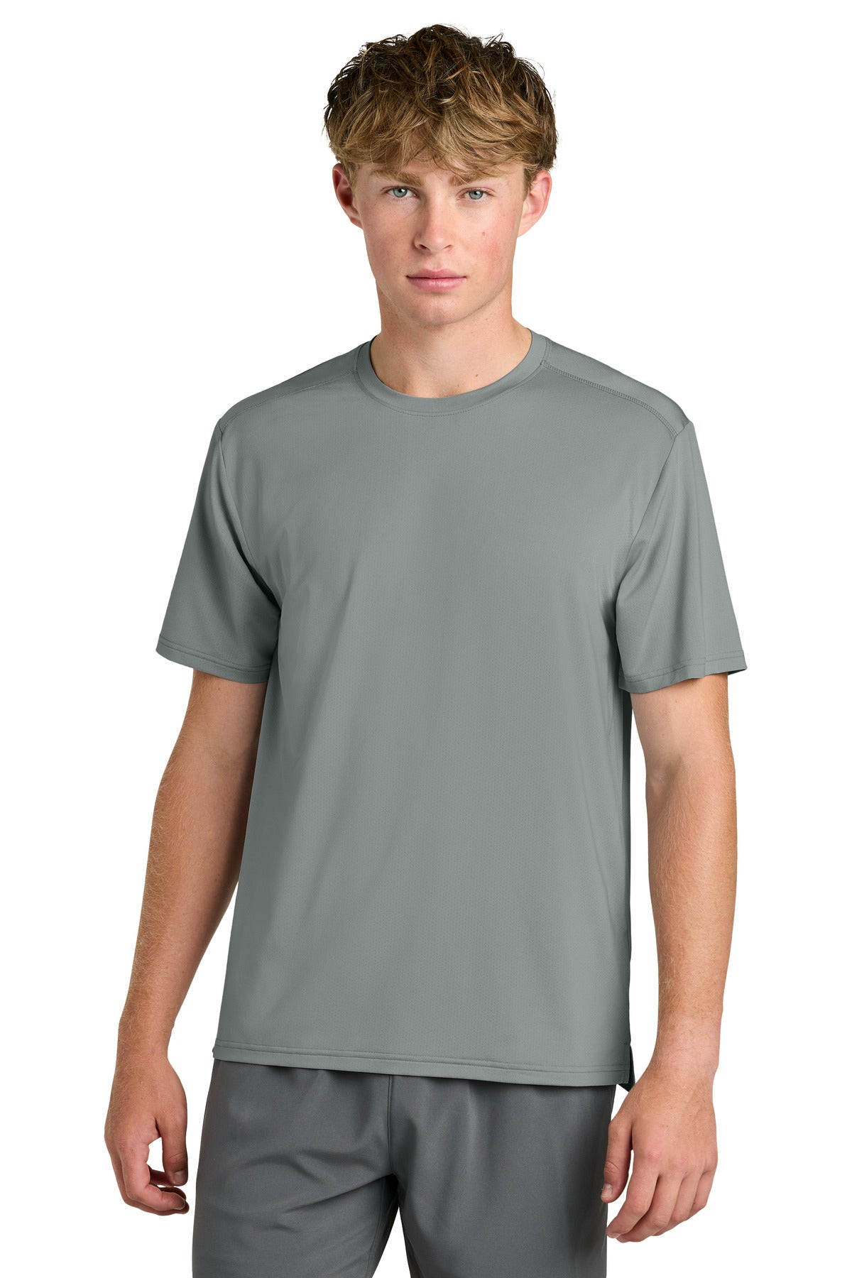 Custom Grey Clutch Tee RA7110SS, personalized by SanCanDo Swag in Argyle, TX