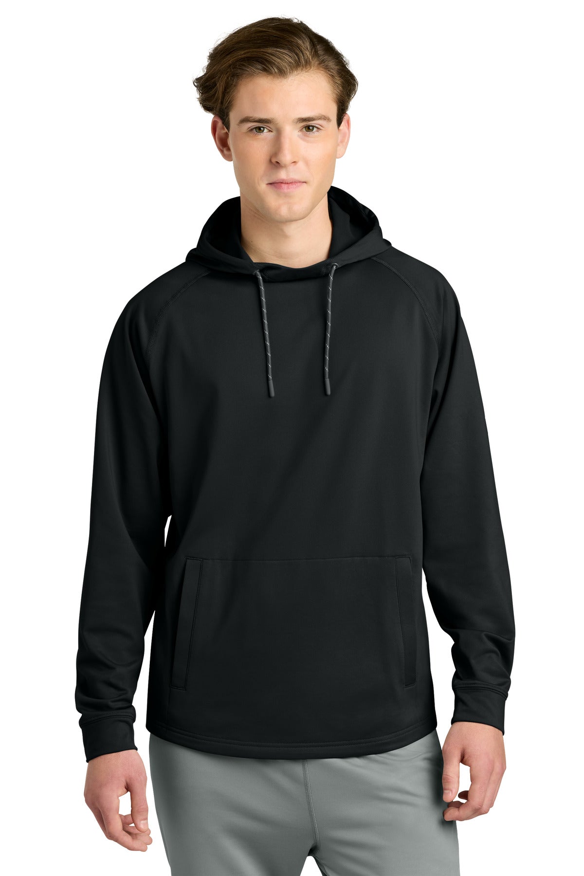 Custom Black Fleece Long Sleeve Hoodie RA7200LSH, personalized by SanCanDo Swag in Argyle, TX