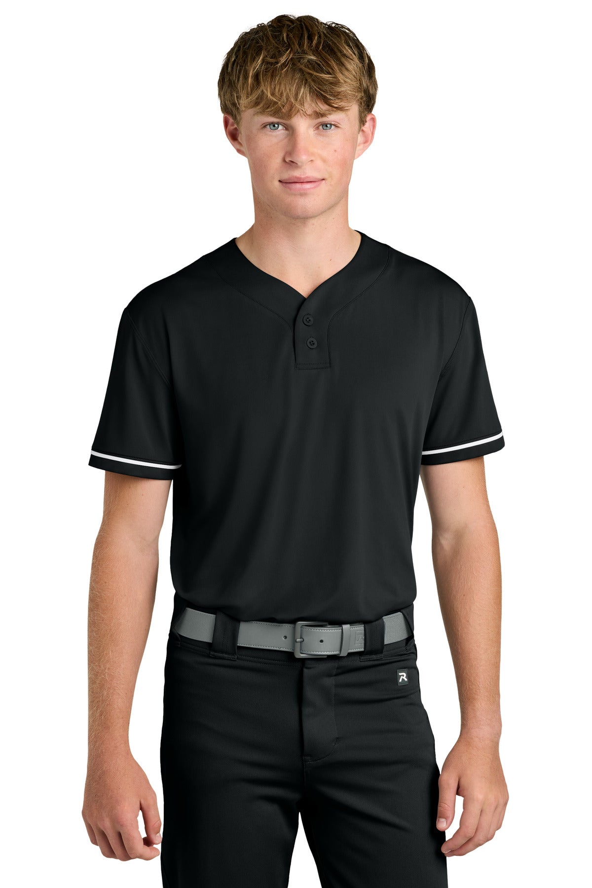 Custom Black Select 2-Button Baseball Jersey RA7910, personalized by SanCanDo Swag in Argyle, TX