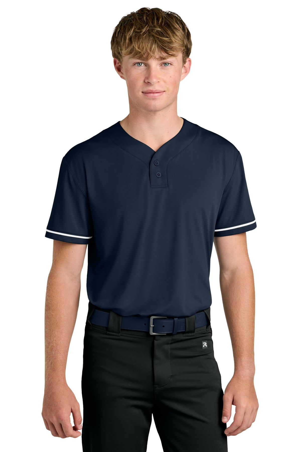 Custom Navy Select 2-Button Baseball Jersey RA7910, personalized by SanCanDo Swag in Argyle, TX