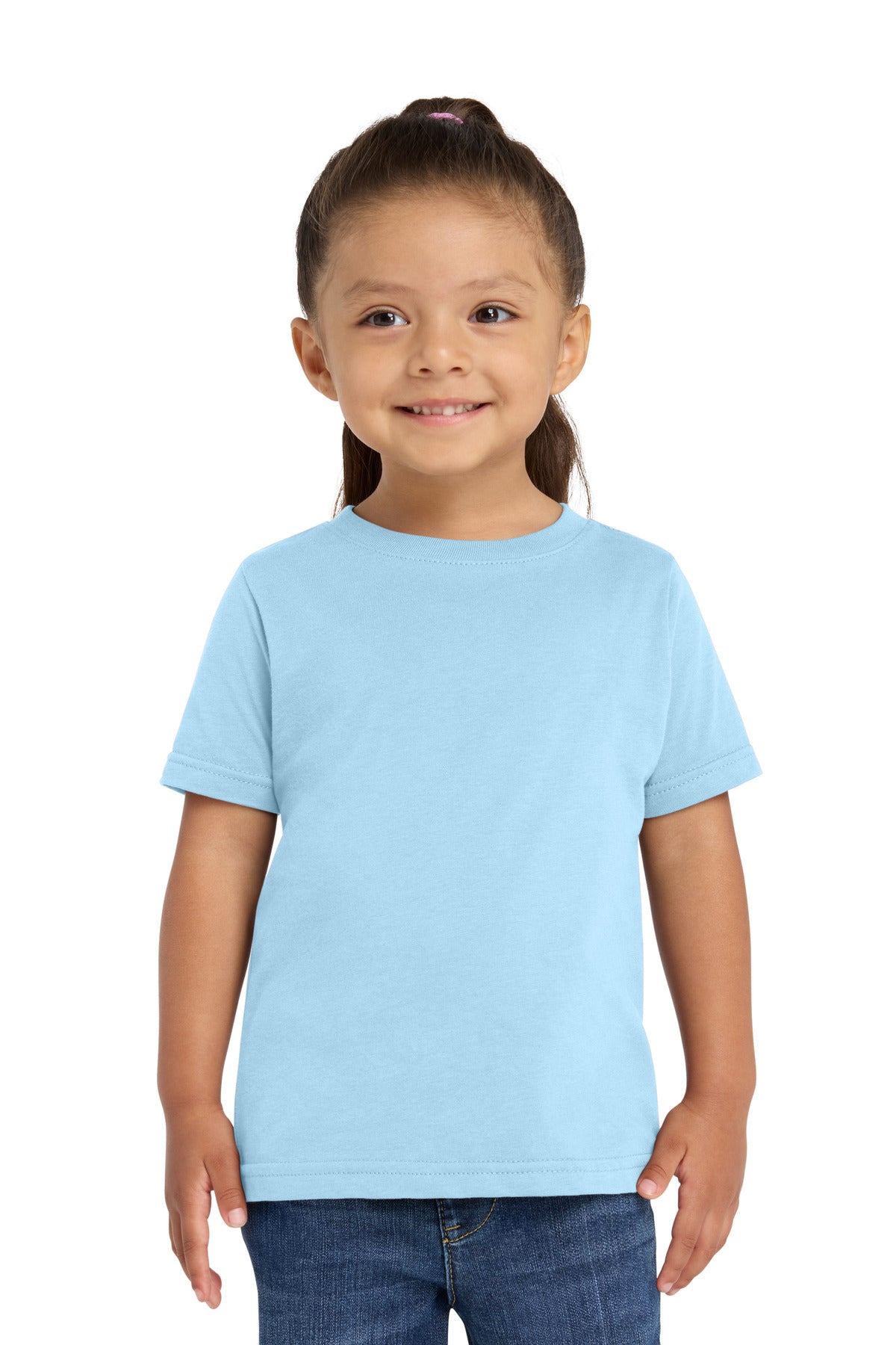 Custom Light Blue Toddler Fine Jersey Tee RS3321, personalized by SanCanDo Swag in Argyle, TX