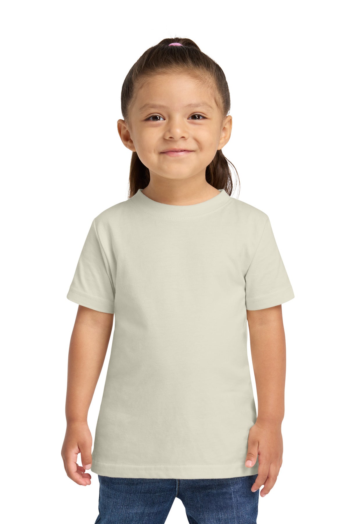 Custom Natural Toddler Fine Jersey Tee RS3321, personalized by SanCanDo Swag in Argyle, TX