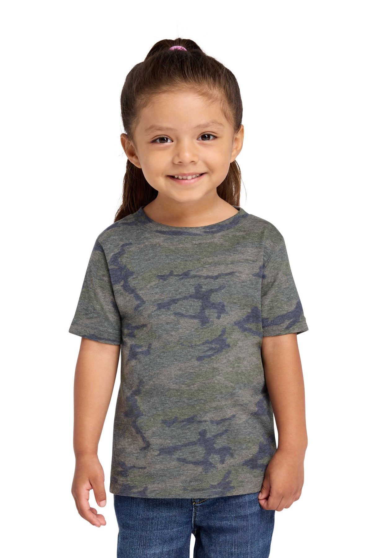 Custom Vintage Camo Toddler Fine Jersey Tee RS3321, personalized by SanCanDo Swag in Argyle, TX