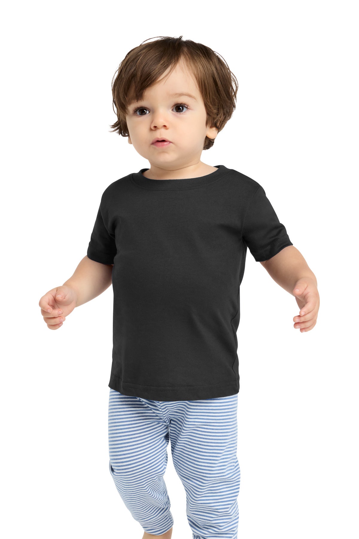 Custom Black Infant Fine Jersey Tee RS3322, personalized by SanCanDo Swag in Argyle, TX