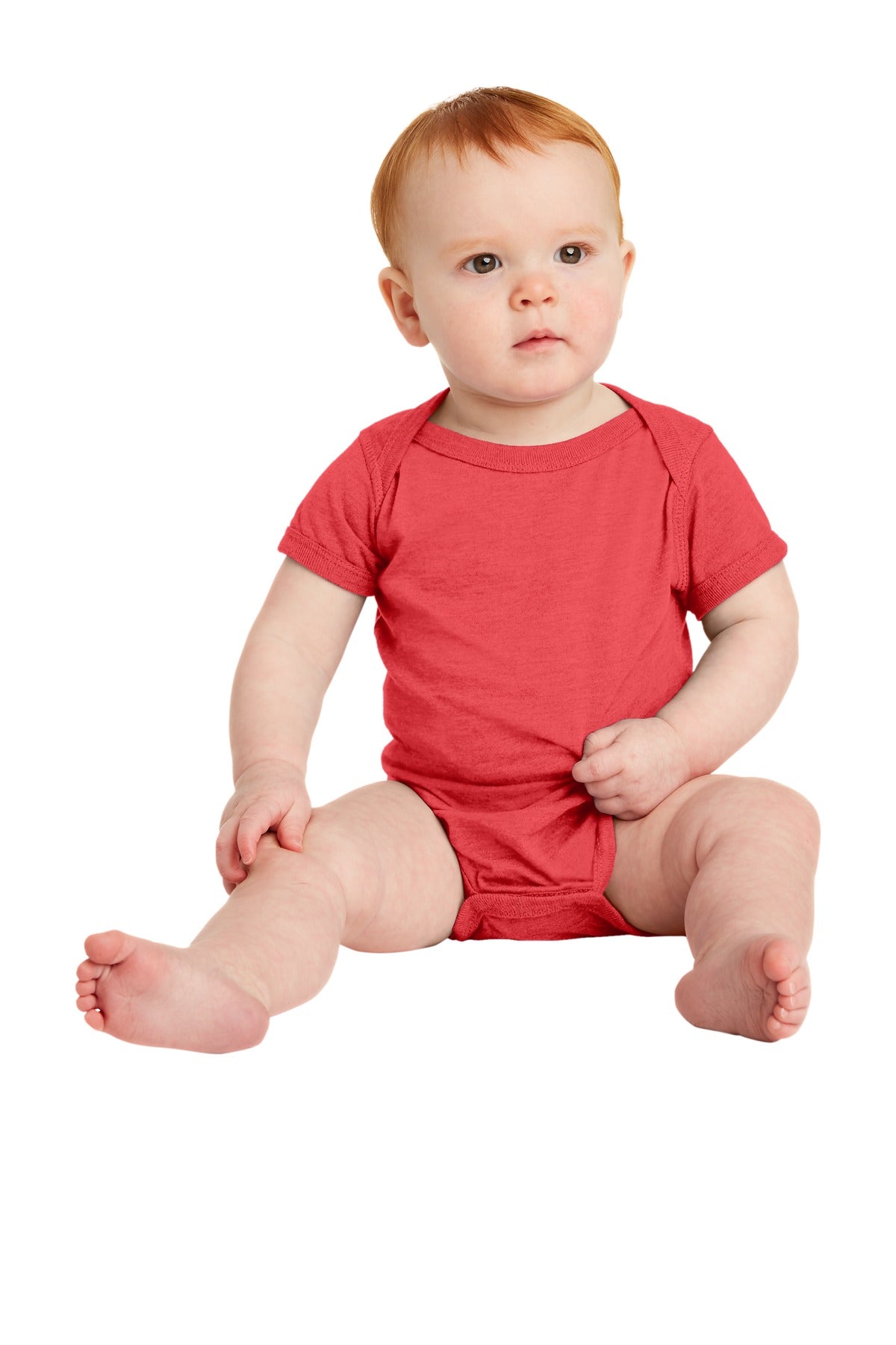 Custom Vintage Red Infant Vintage Fine Jersey Bodysuit RS4424, personalized by SanCanDo Swag in Argyle, TX
