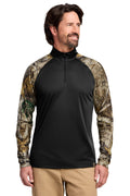 Custom Black/ Realtree Edge Realtree Colorblock Performance 1/4-Zip RU152, personalized by SanCanDo Swag in Argyle, TX