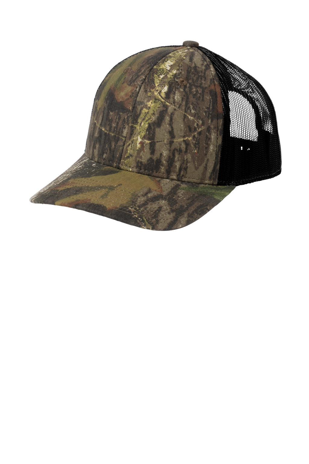 Custom Mossy Oak New Break Up/ Deep Black Camo Snapback Trucker Cap RU900, personalized by SanCanDo Swag in Argyle, TX