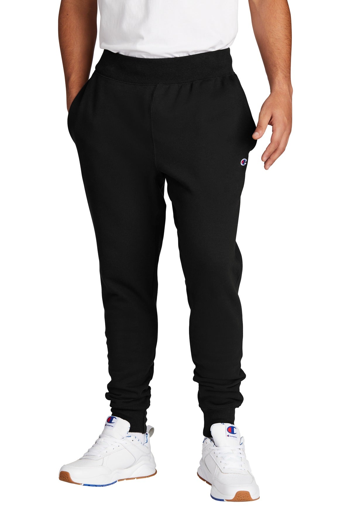 Custom Black Reverse Weave Jogger RW25, personalized by SanCanDo Swag in Argyle, TX