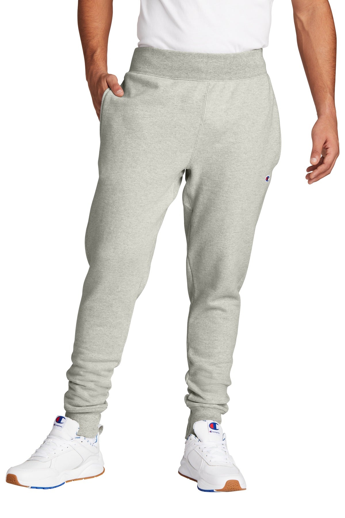 Custom Oxford Grey Reverse Weave Jogger RW25, personalized by SanCanDo Swag in Argyle, TX