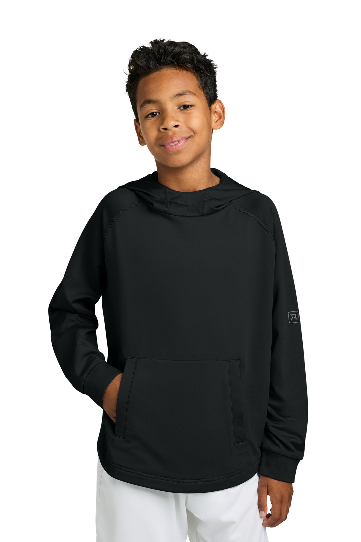 Custom Black Fleece Long Sleeve Hoodie RY7200LSH, personalized by SanCanDo Swag in Argyle, TX
