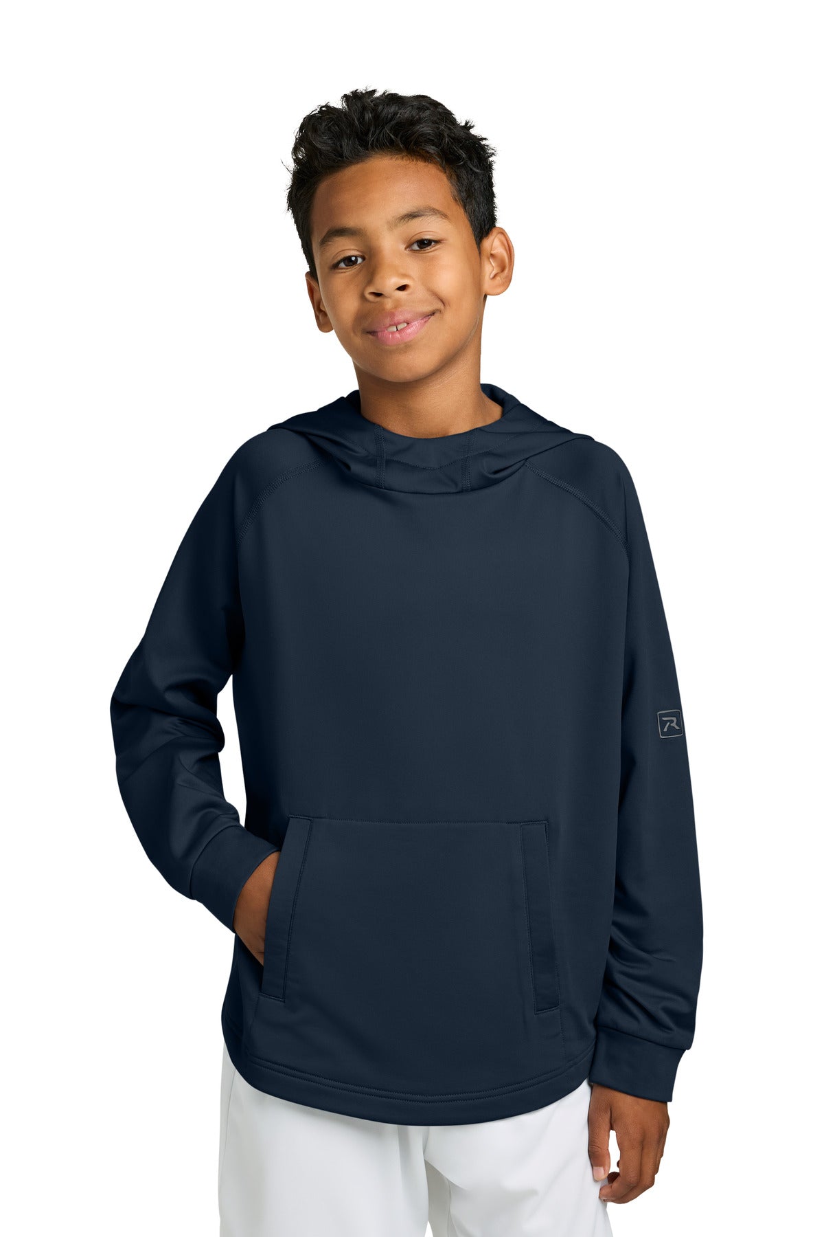 Custom Navy Fleece Long Sleeve Hoodie RY7200LSH, personalized by SanCanDo Swag in Argyle, TX