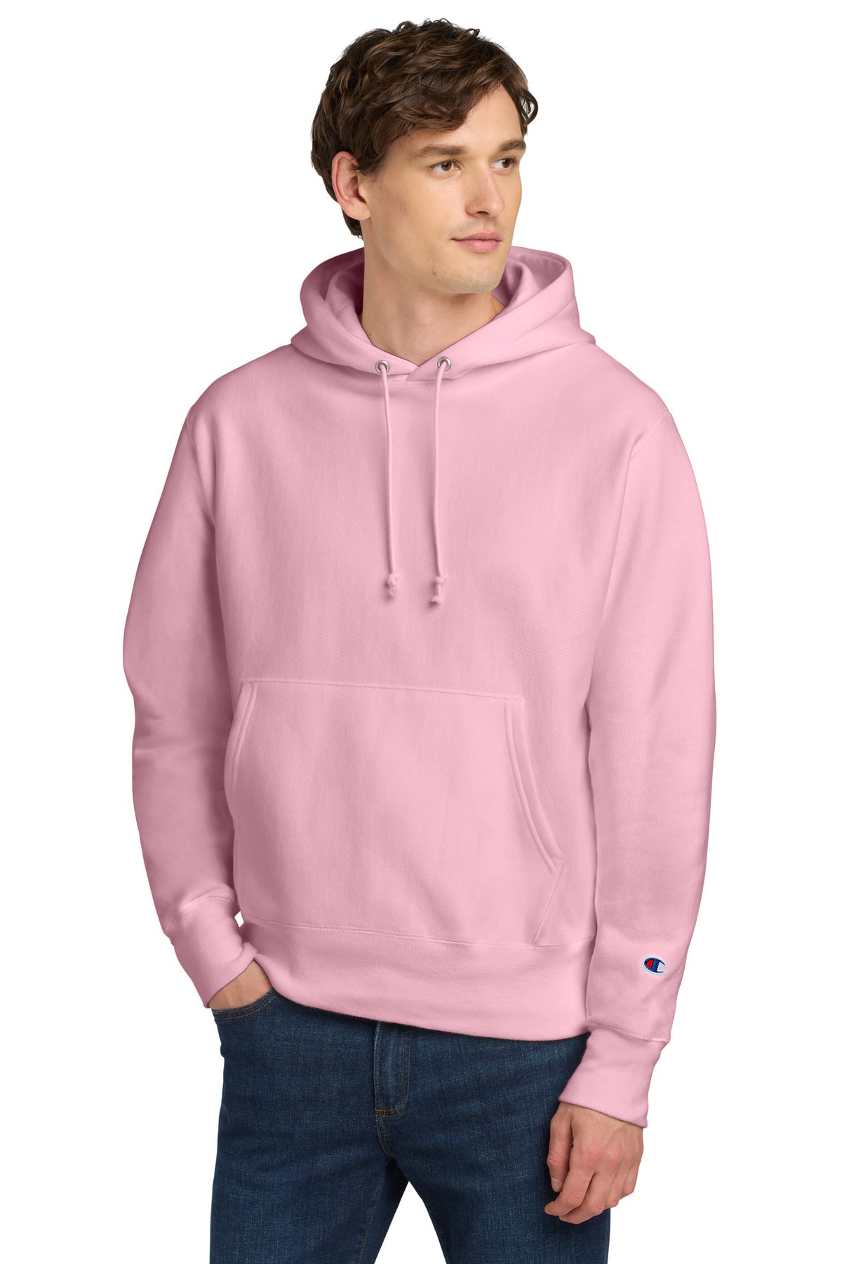 Custom Pink Candy Reverse Weave Hoodie S101, personalized by SanCanDo Swag in Argyle, TX