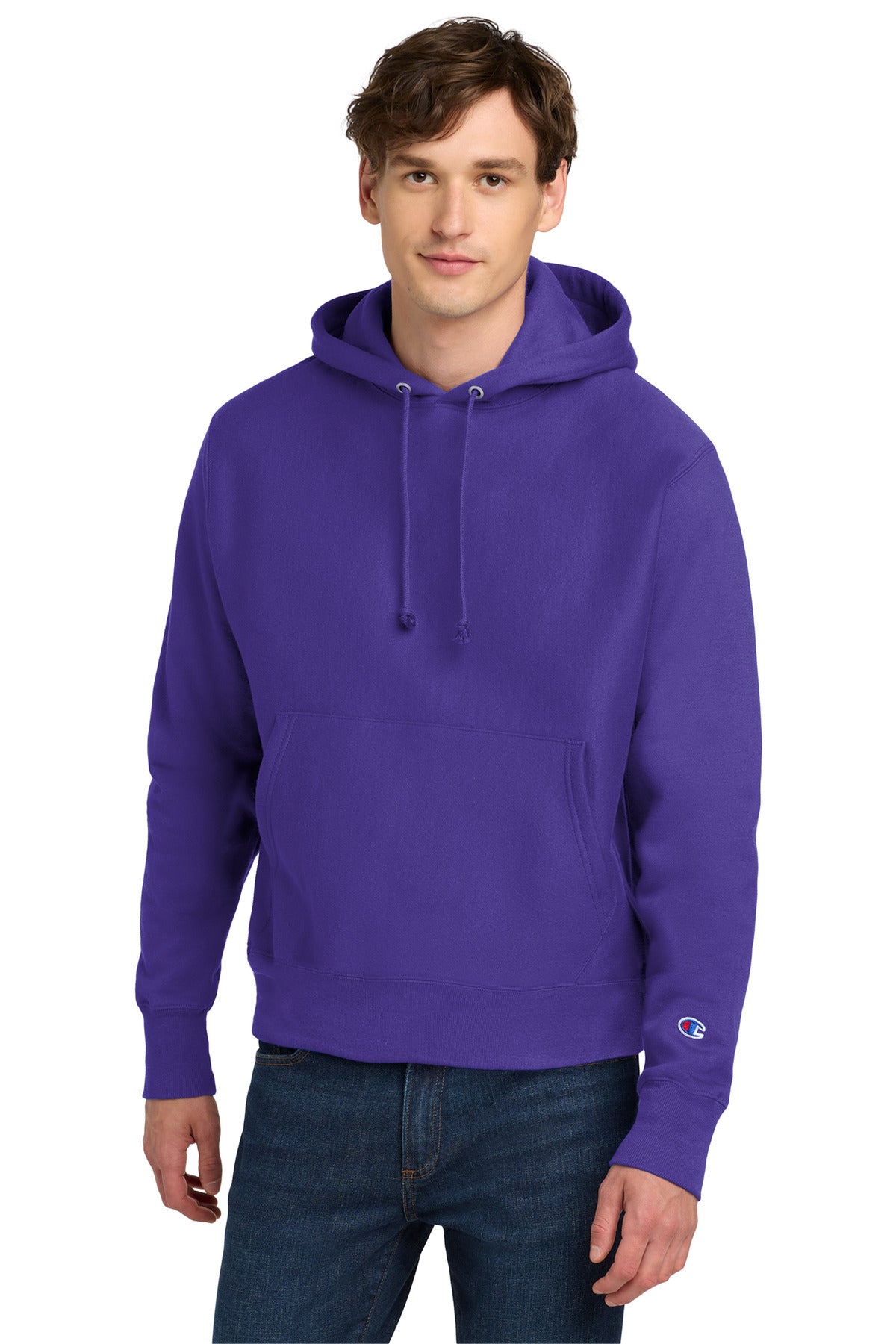 Custom Purple Reverse Weave Hoodie S101, personalized by SanCanDo Swag in Argyle, TX