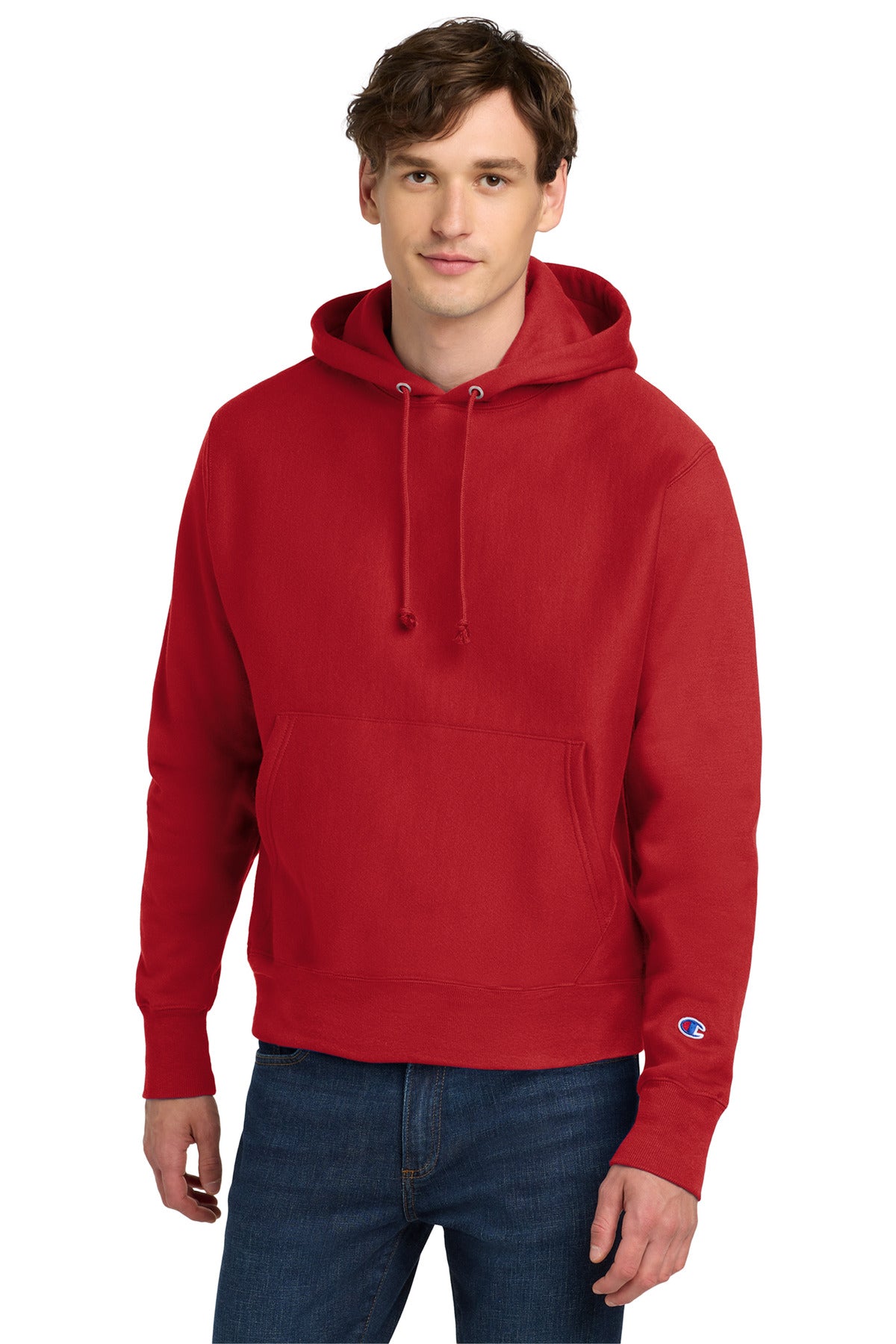 Custom Scarlet Reverse Weave Hoodie S101, personalized by SanCanDo Swag in Argyle, TX