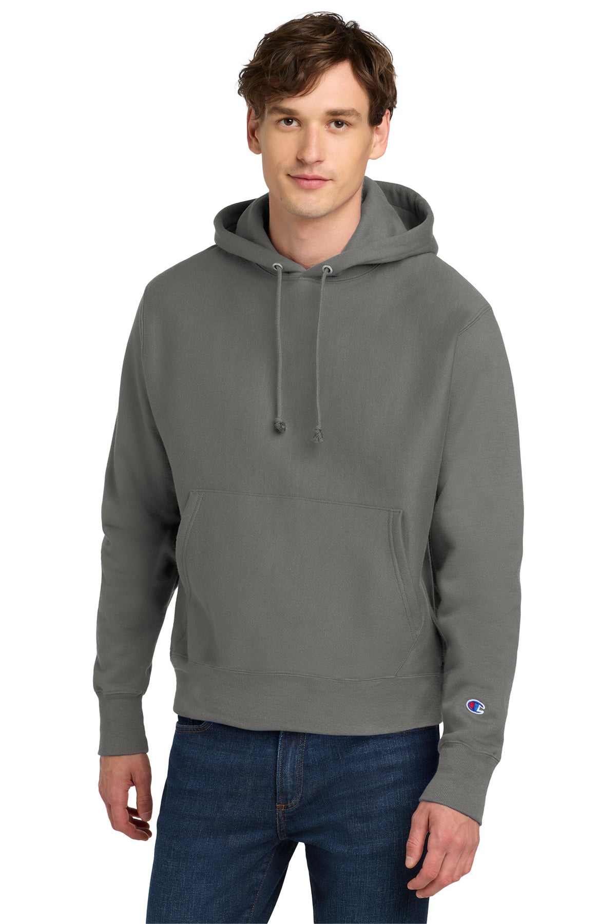 Custom Stone Gray Reverse Weave Hoodie S101, personalized by SanCanDo Swag in Argyle, TX